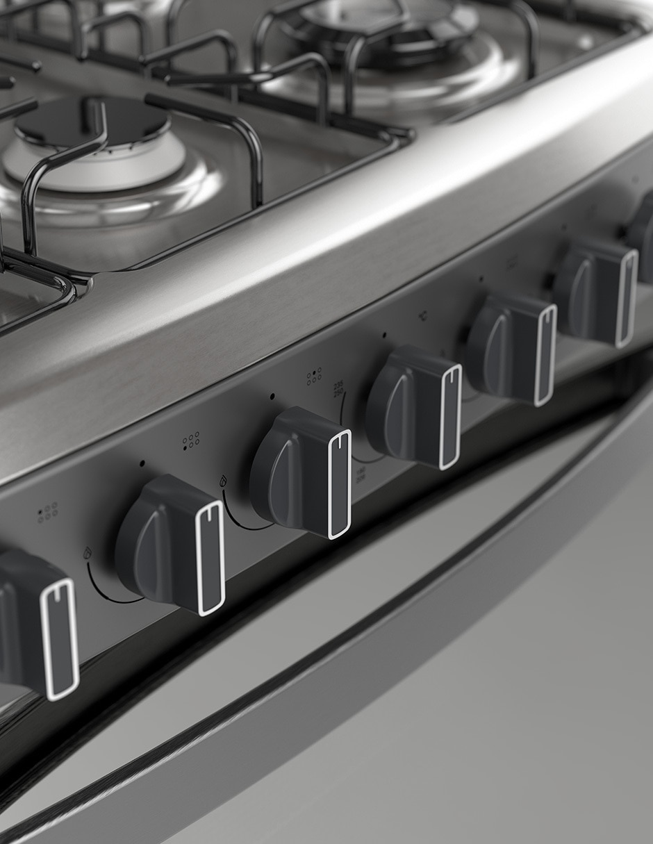 Estufa de piso a Gas LP Onix Capelo 76.2 cm - Estufa 75.9 cm AFR7130G de 6 quemadores 2