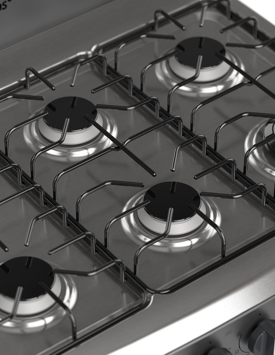 Estufa de piso a Gas LP Onix Capelo 76.2 cm - Estufa 75.9 cm AFR7130G de 6 quemadores 7