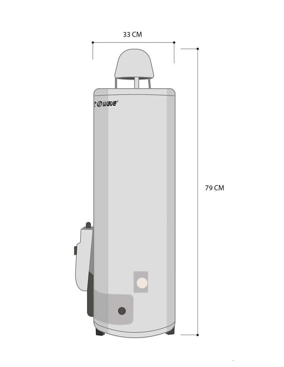 Calentador de depósito HWGT15P 15 L gas lp 6
