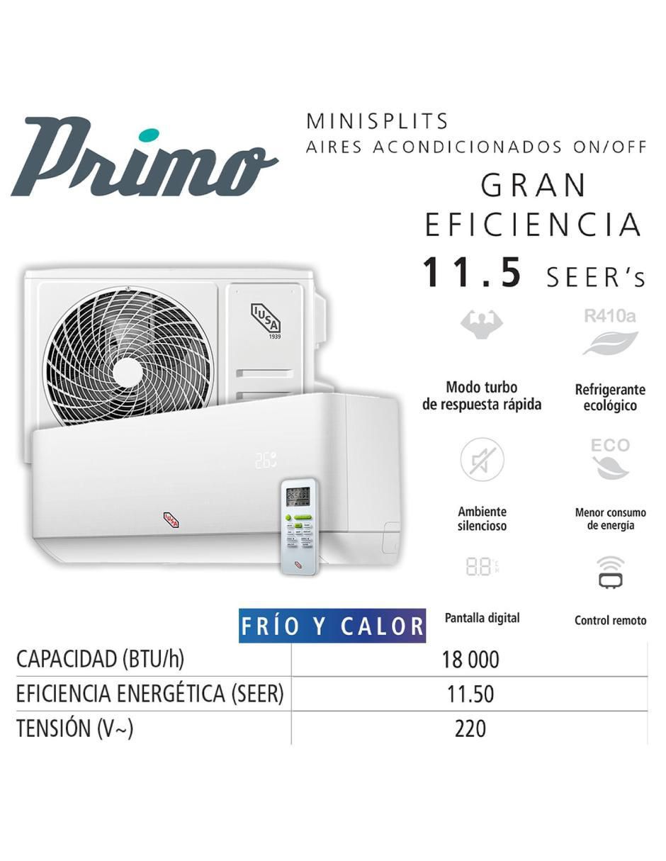 Aire acondicionado mini split frío y calor 18000 BTU 269197 220 V 2