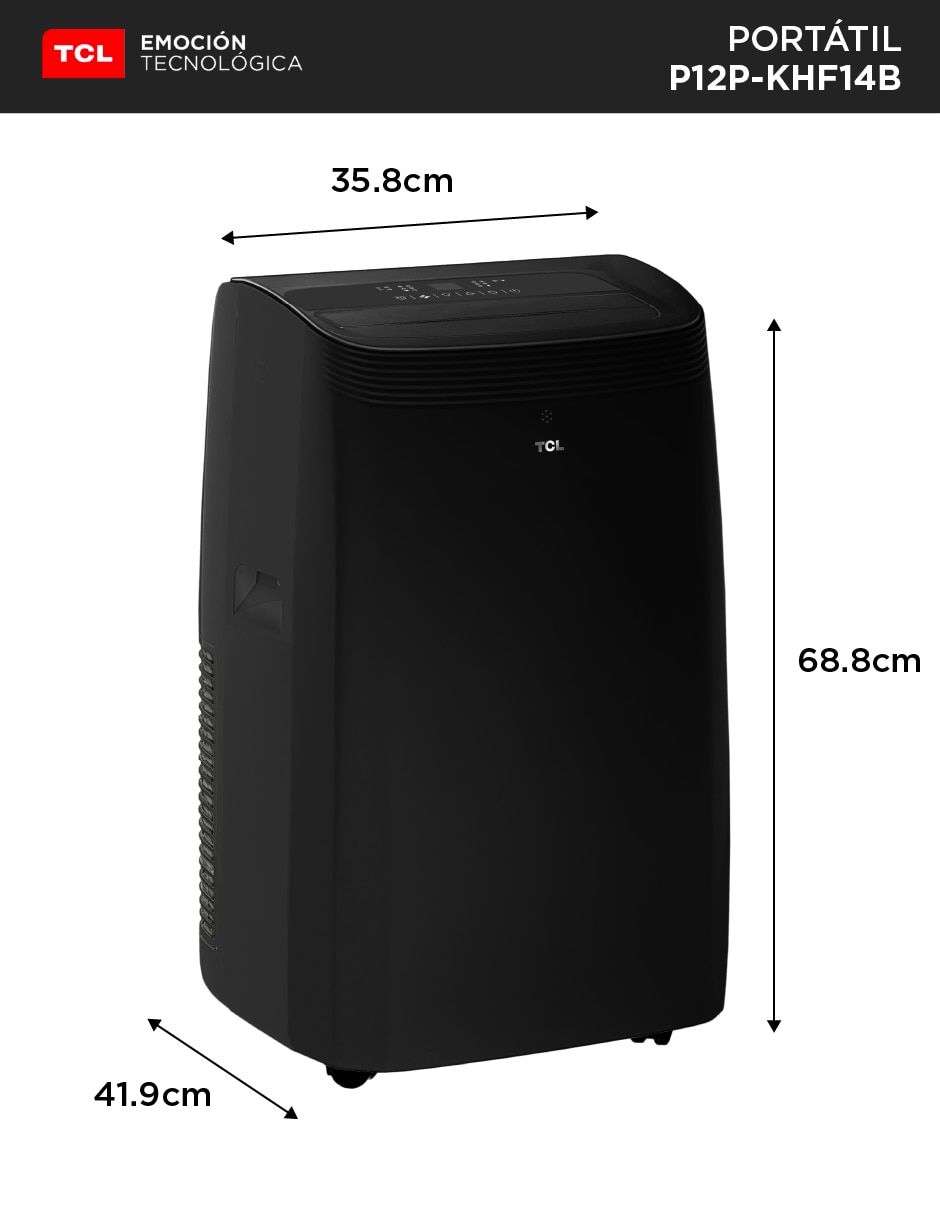 Aire acondicionado portátil frío y calor 12000 BTU P12PKHF14B 5