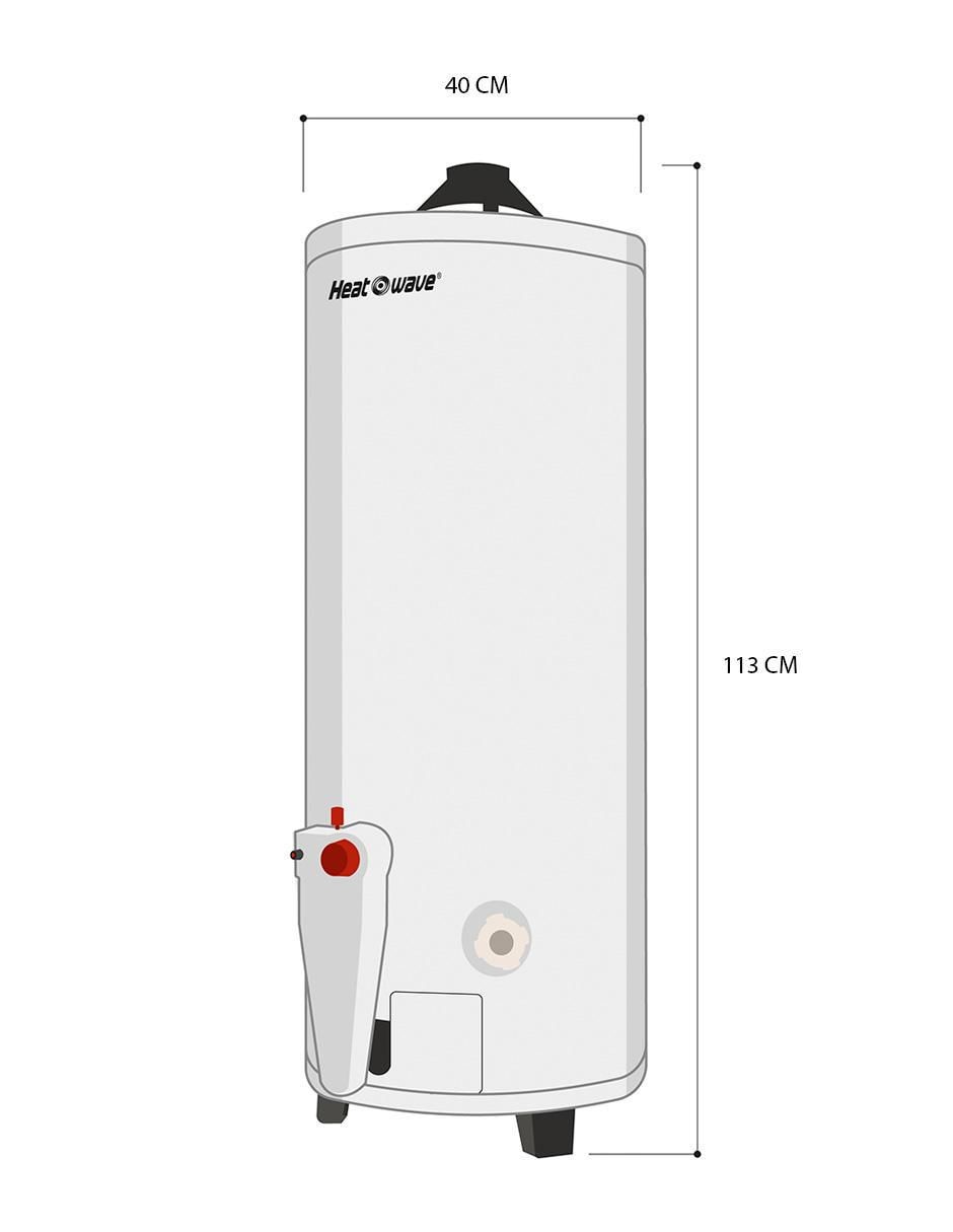 Calentador de depósito HWGT20N 20 L gas natural 6