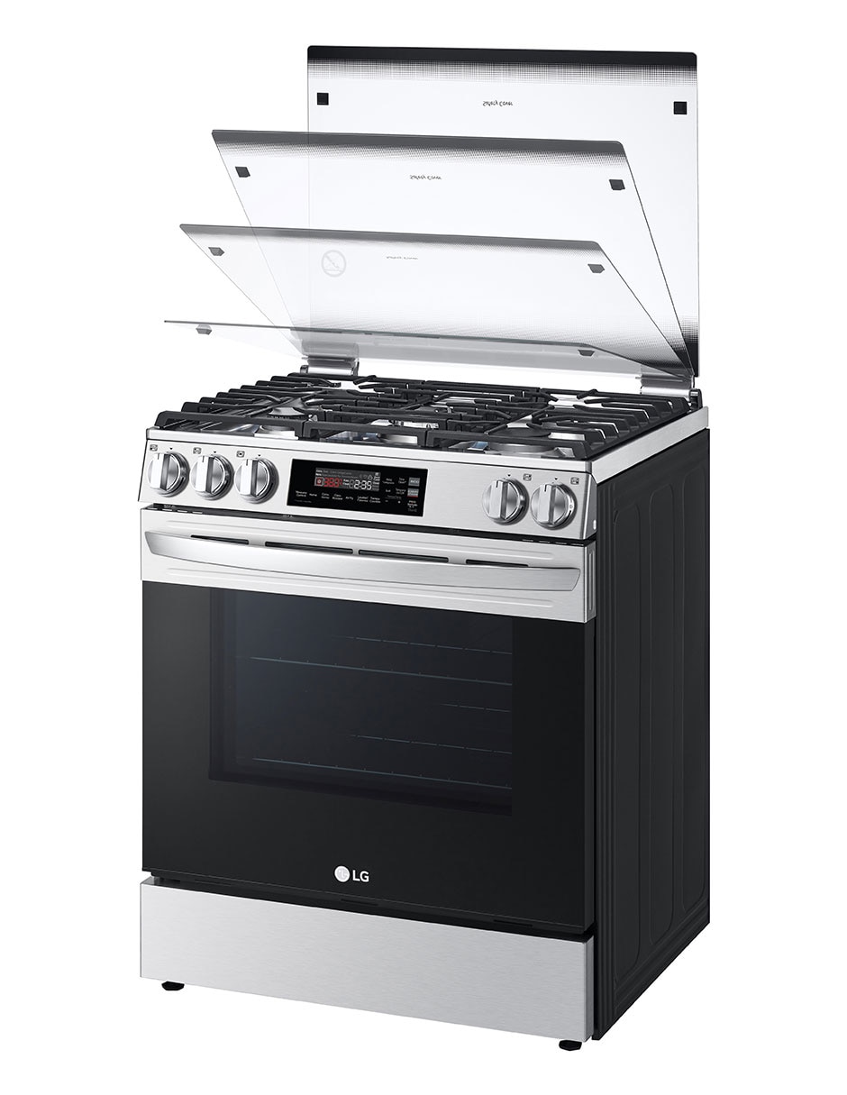 Estufa de piso a Gas LP 75.88 cm LRGL5844S de 5 quemadores 5