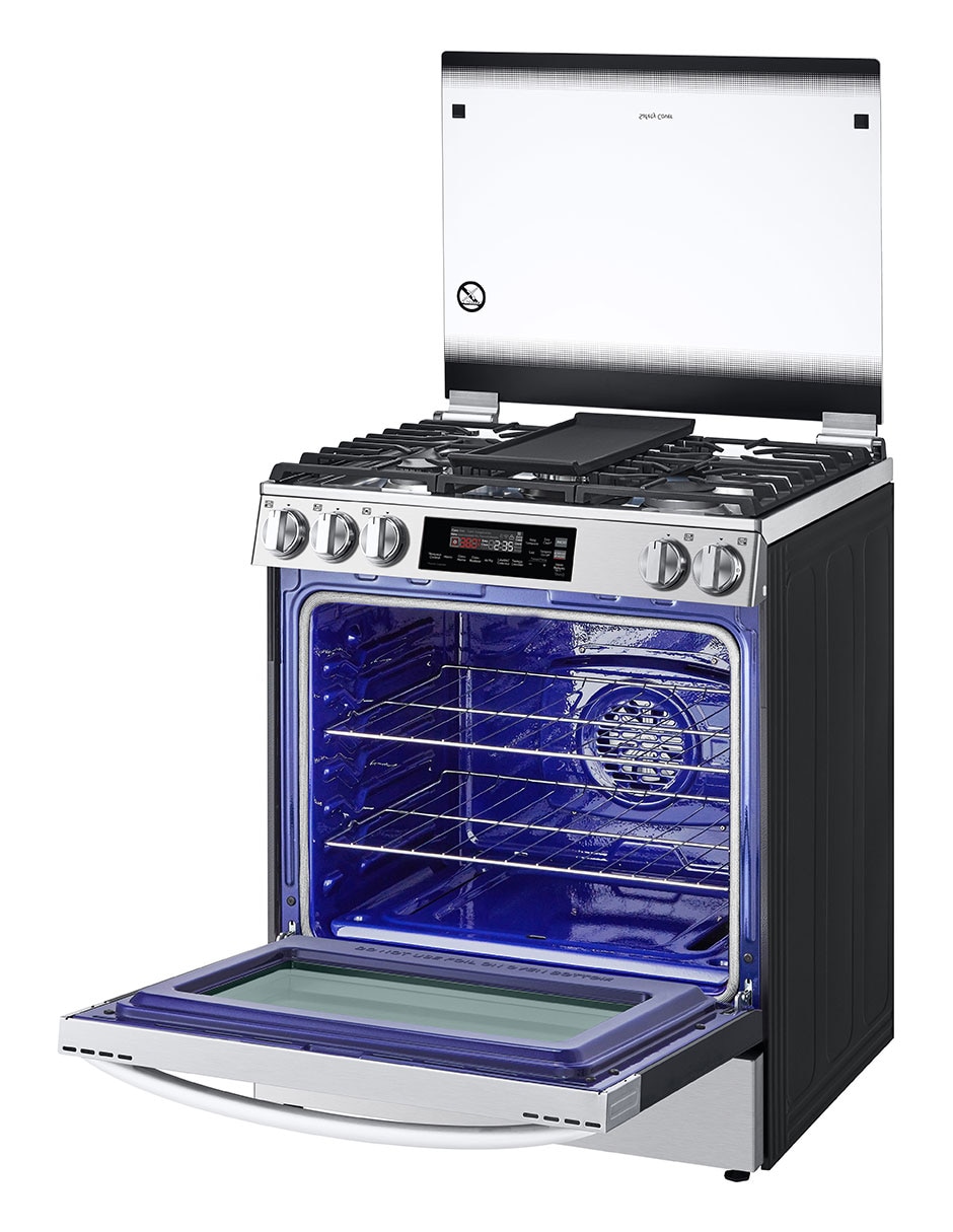 Estufa de piso a Gas LP 75.88 cm LRGL5844S de 5 quemadores 6