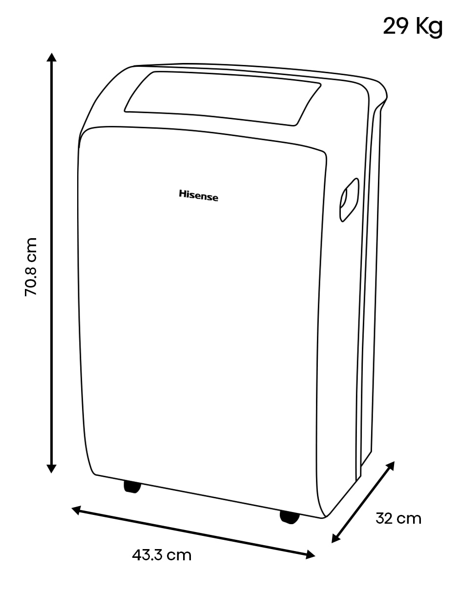 Aire acondicionado portátil frío 12000 BTU ap12cwn2 115 V 5