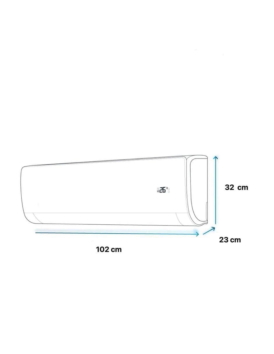 Aire acondicionado mini split inverter frío 24000 BTU UAWC24-DD3C2 220 V 3