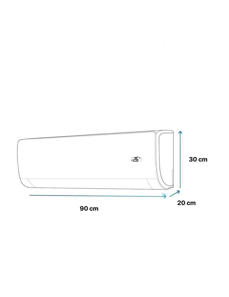 Aire acondicionado mini split inverter frío y calor 12000 BTU AC-MSI-1T-24D 220 V 4