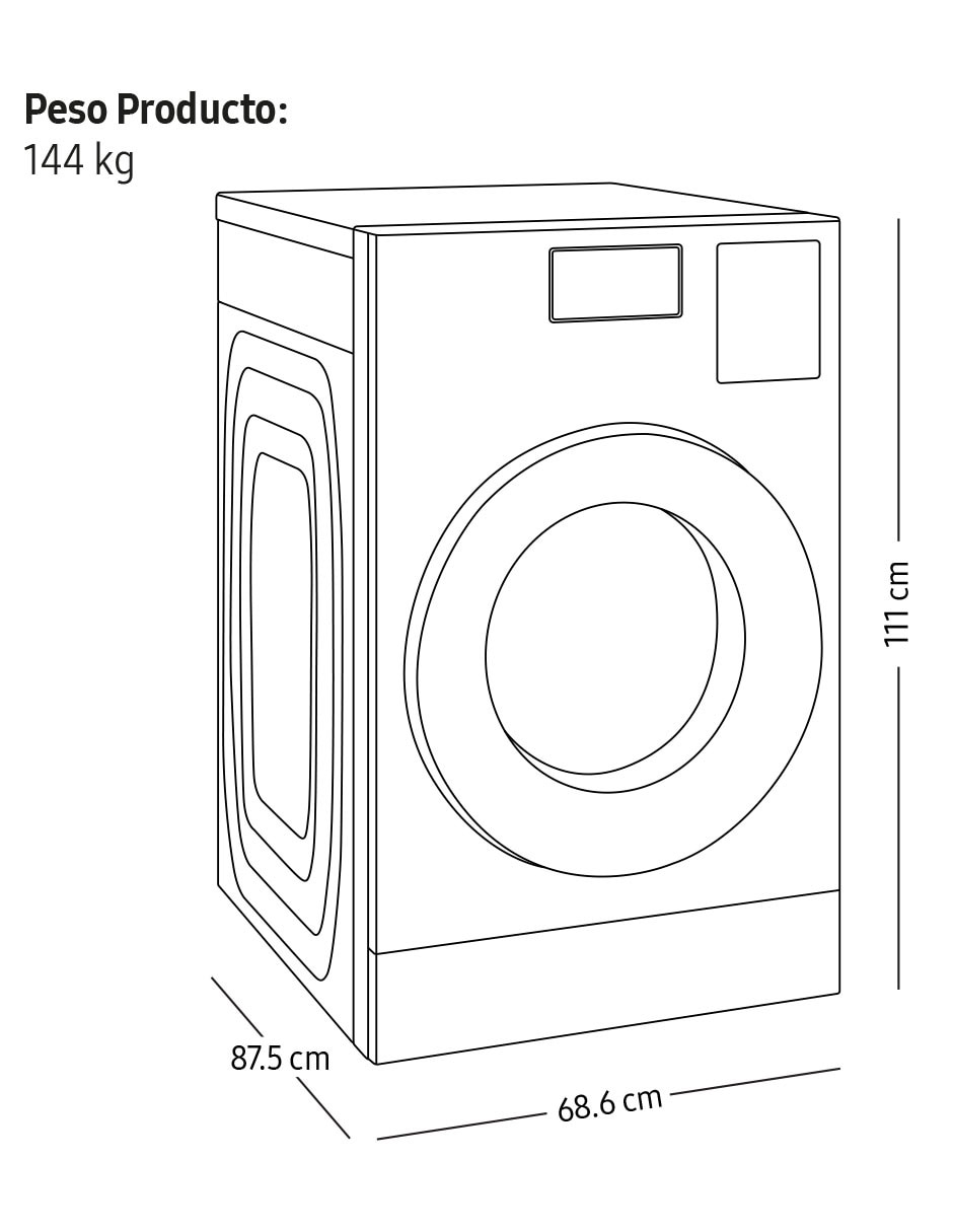 Lavasecadora eléctrica 26 kg 15 kg 
WD26DB8995BZAX 9