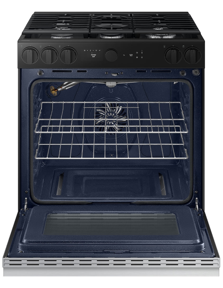 Estufa de piso a Gas LP Bespoke 76.1 cm NSG6DG8500SRAX de 5 quemadores 5