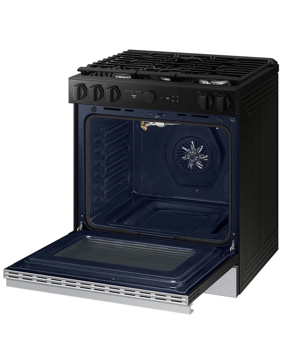 Estufa de piso a Gas LP Bespoke 76.1 cm NSG6DG8500SRAX de 5 quemadores 6