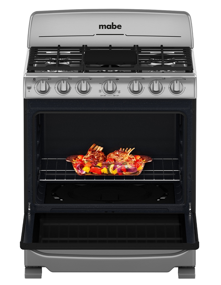 Estufa de piso a gas LP 76.60 cm EM7654BFIS3 6 quemadores 2
