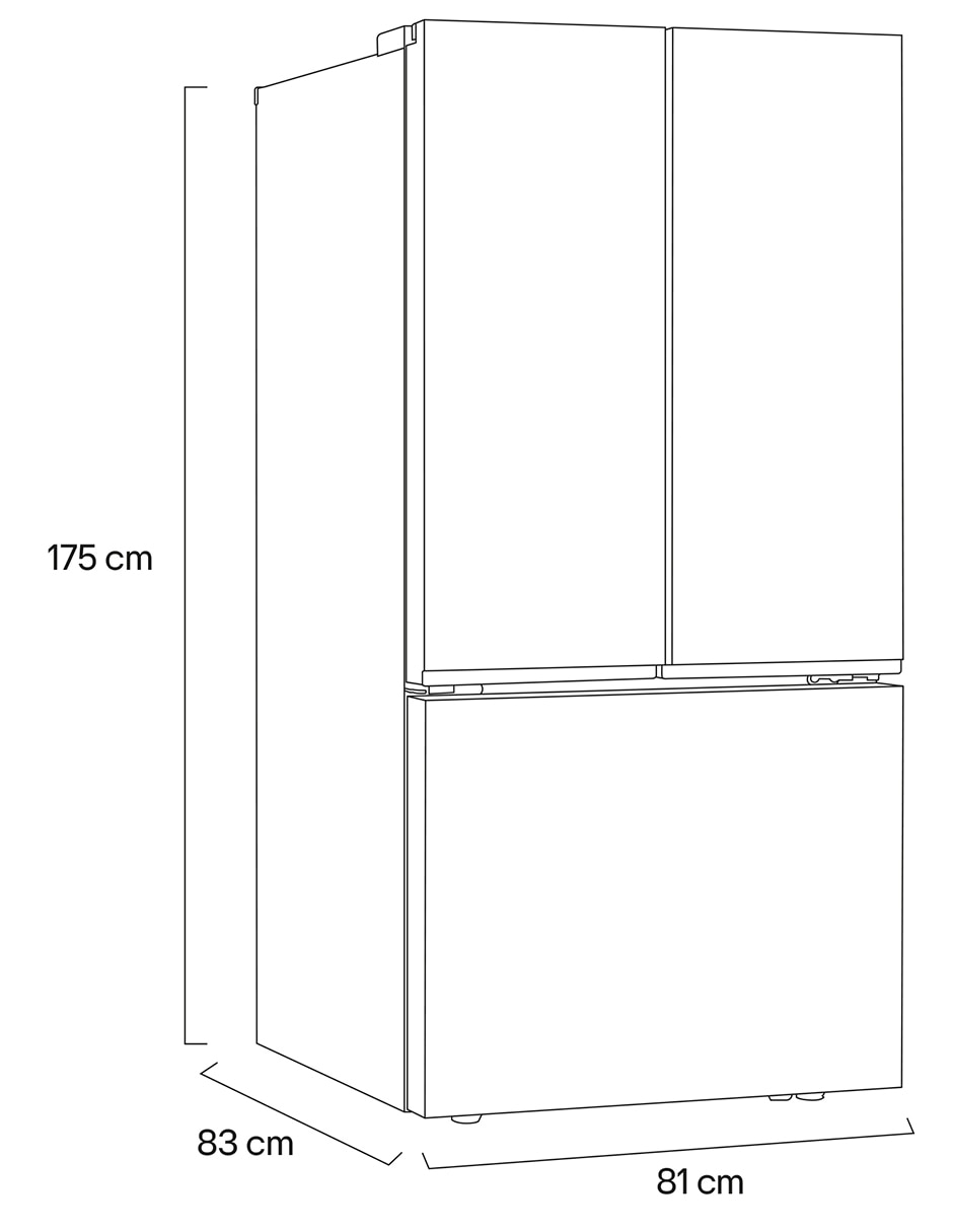 Refrigerador french door 25 pies cúbicos inverter no frost gm65bpt 11