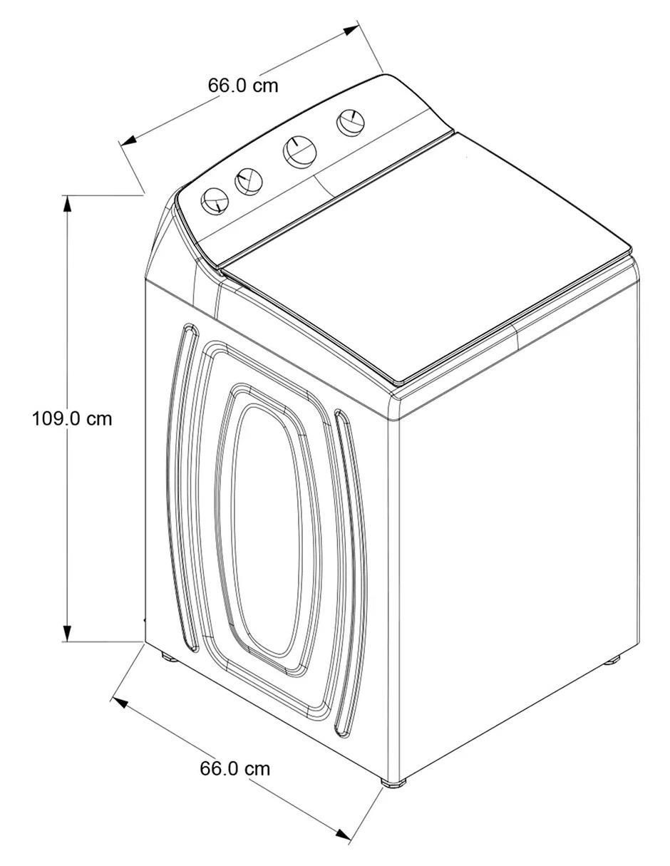 Lavadora 24 kg automática carga superior 8mwtw2423wpm 3