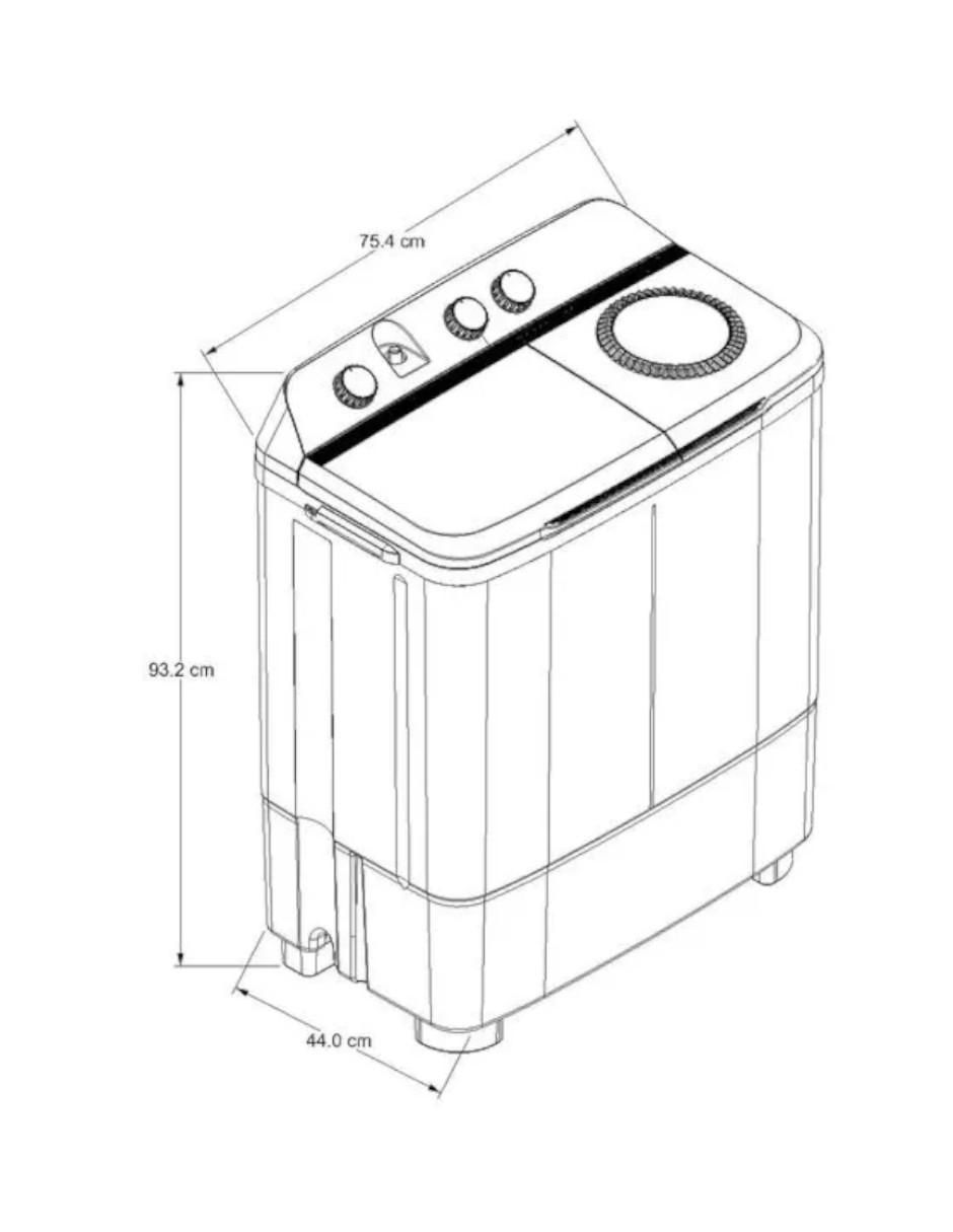Lavadora doble tina 10 kg semiautomática carga superior ald1035je 3