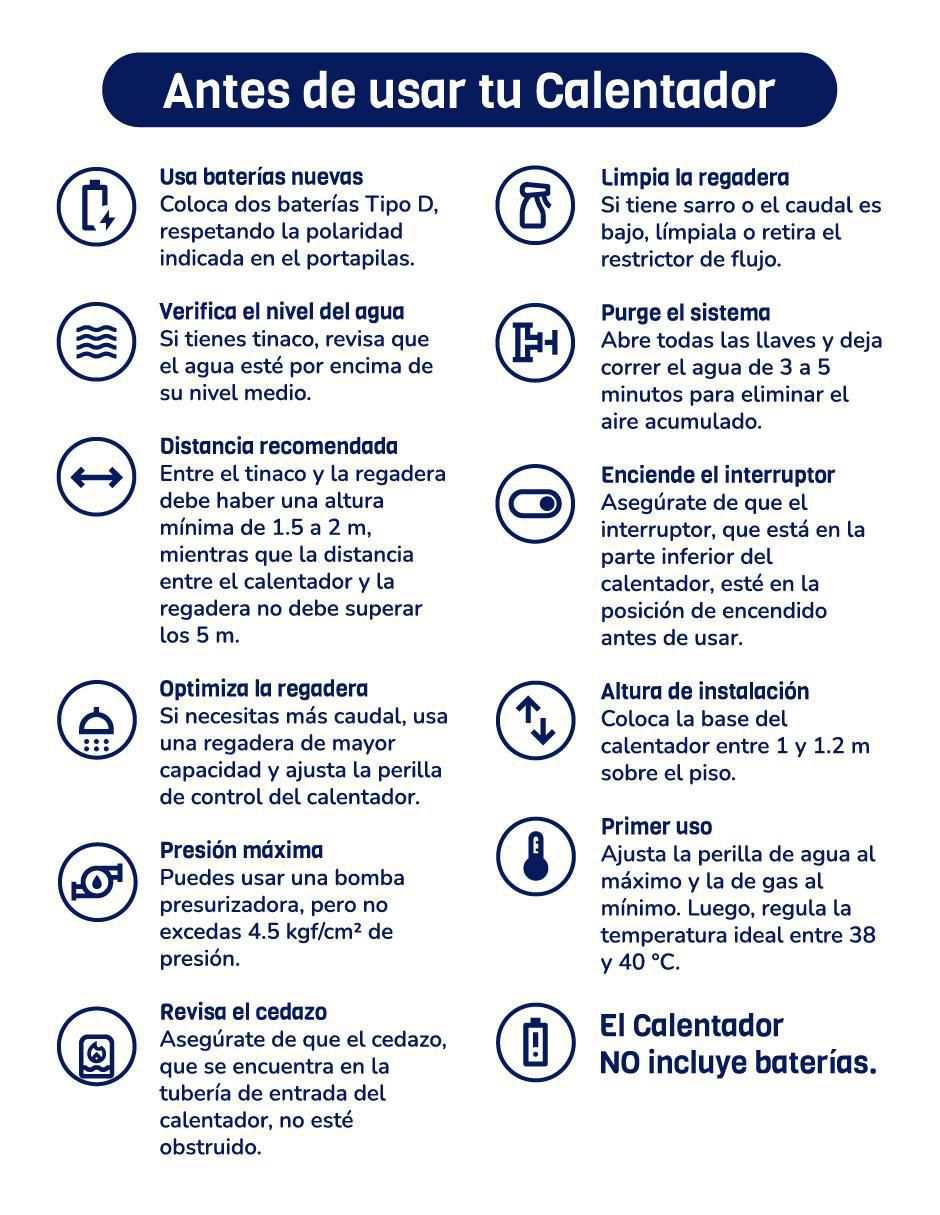 Calentador de paso AN201 6 L gas LP 3