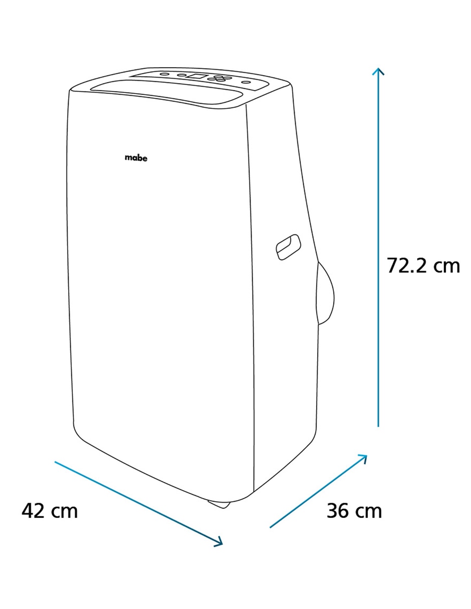 Aire acondicionado portátil frío 12000 BTU PTM12CABWJM2 115 V 7