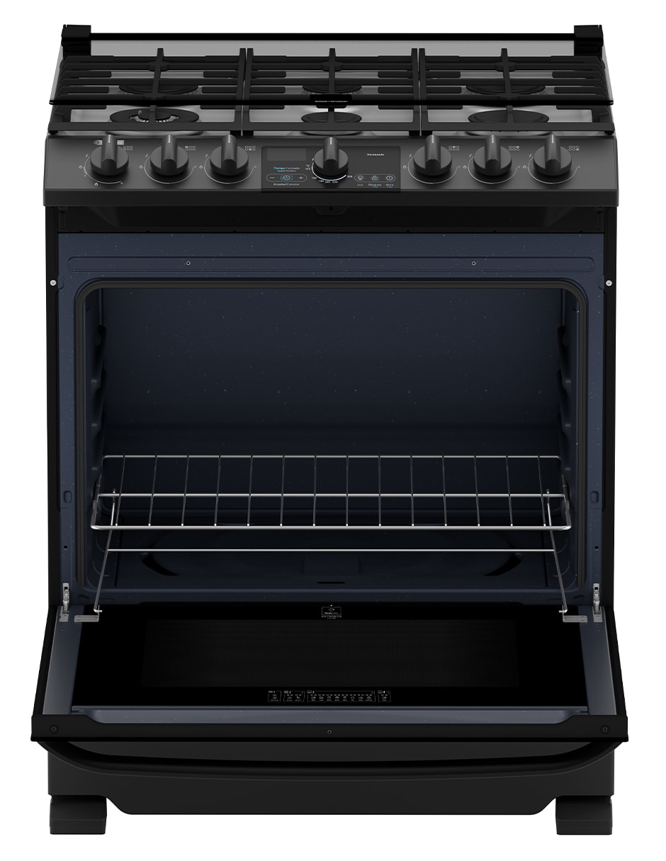 Estufa de piso a gas LP 76 cm EMH7613DBS0 de 6 quemadores 5