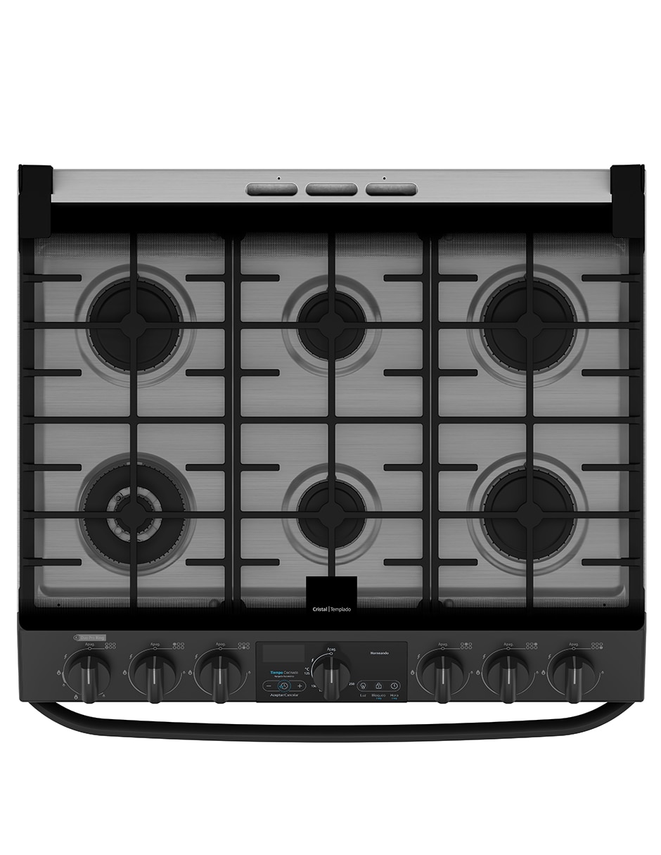 Estufa de piso a gas LP 76 cm EMH7613DBS0 de 6 quemadores 7