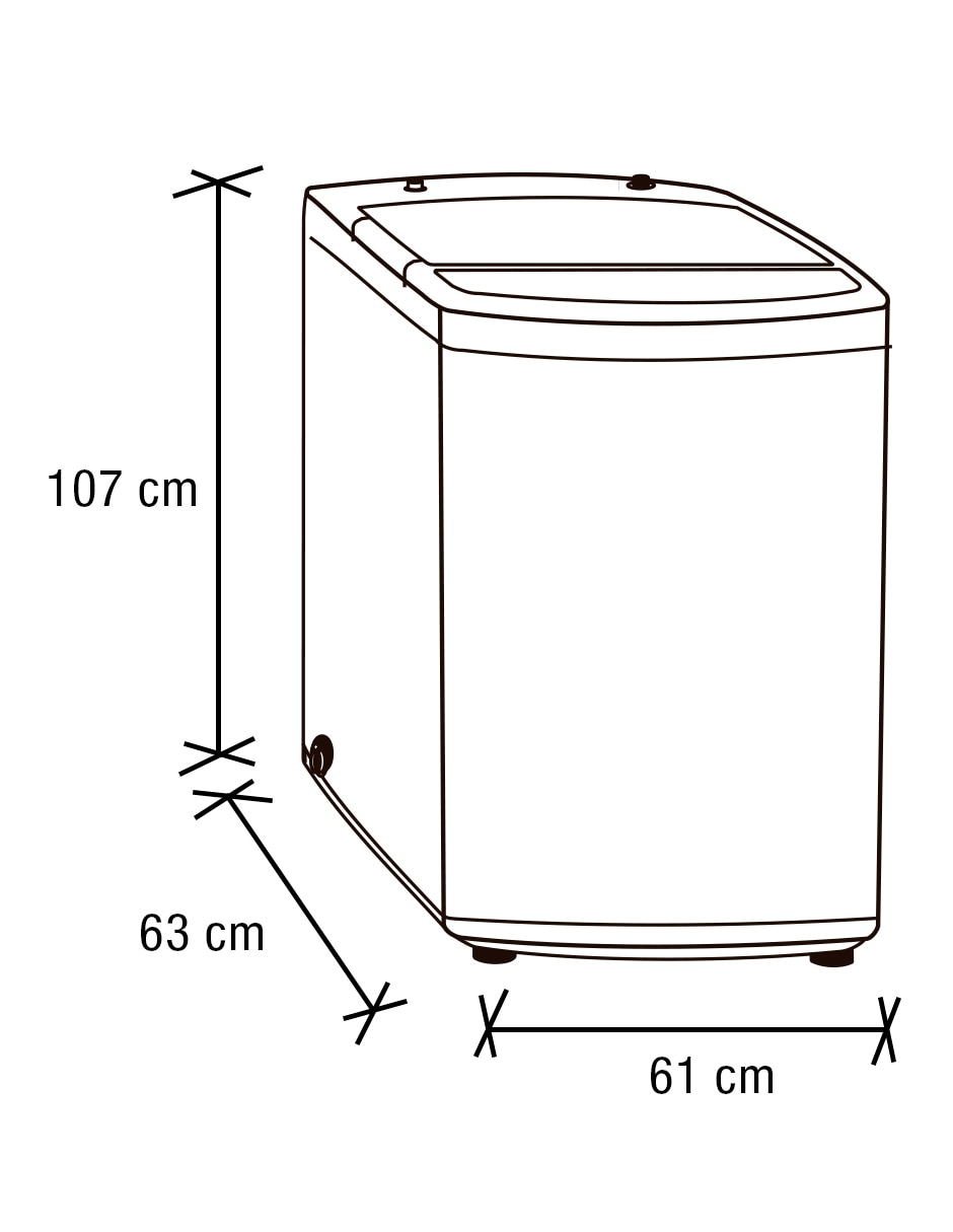 Lavadora 19 kg automática carga superior lwm-19iir frankfurt 2