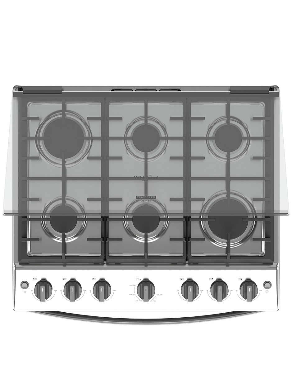 Estufa de piso a gas natural/lp 76 cm WFR5200D de 6 quemadores 4