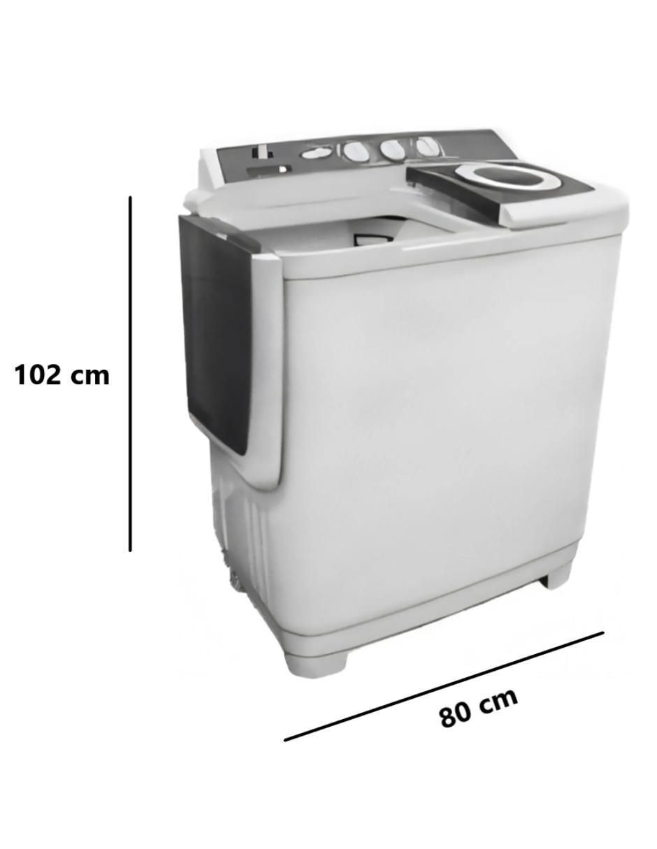 Lavadora doble tina 12 kg semiautomática carga superior ls1208g 4