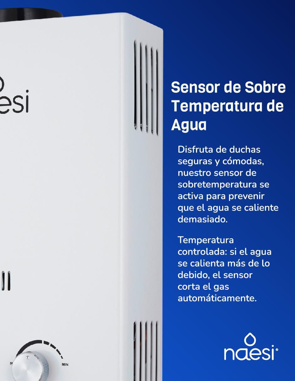 Calentador de paso AN202 12 L gas lp 5