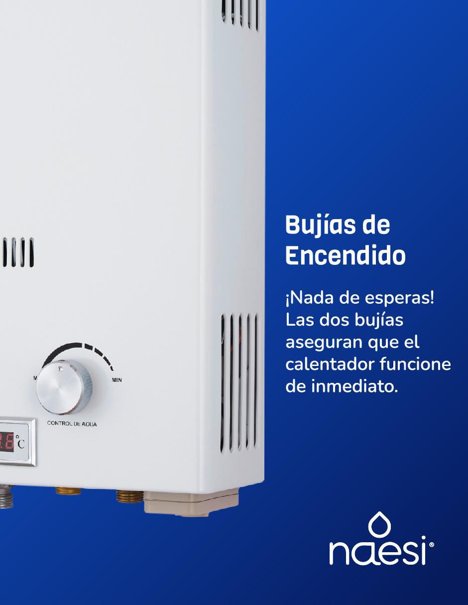 Calentador de paso AN202 12 L gas lp 7