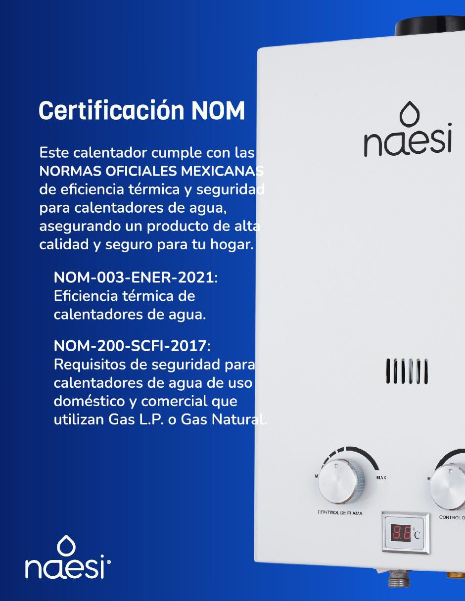 Calentador de paso AN202 12 L gas lp 8