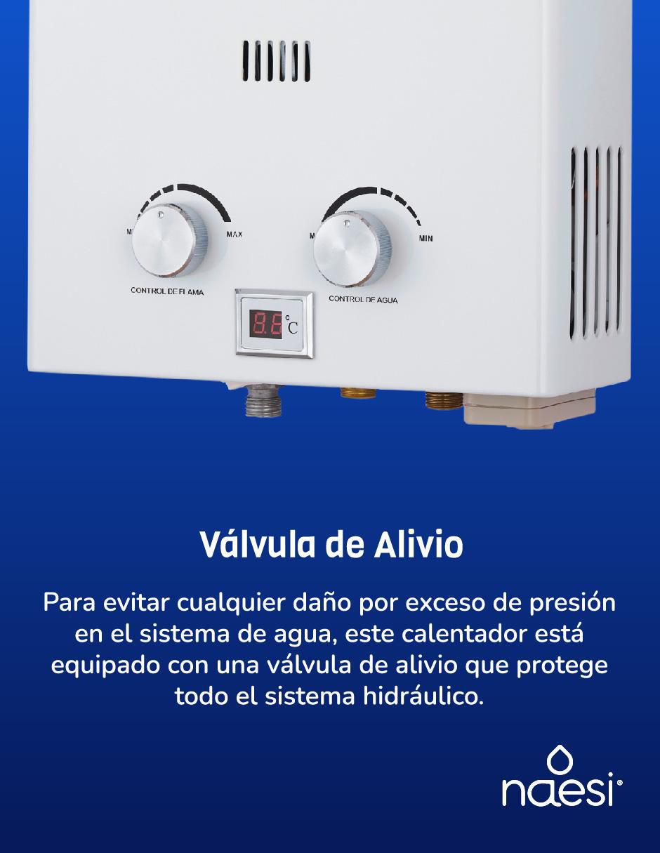 Calentador de paso AN202GN 12 L gas natural 3