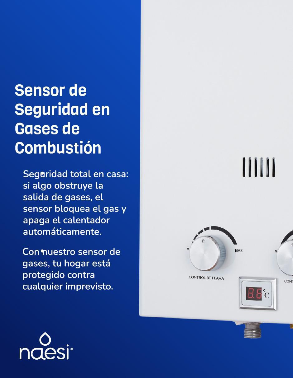 Calentador de paso AN202GN 12 L gas natural 4
