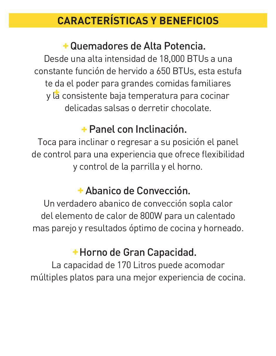 Estufa de piso a gas Natural 90 cm trg3601 de 6 quemadores 9