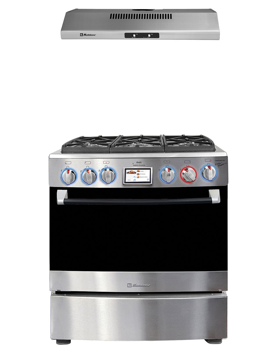 Estufa de piso a Gas natural/lp 76 cm KZ.COMBO.EST.AI.PARIS. de 6 quemadores