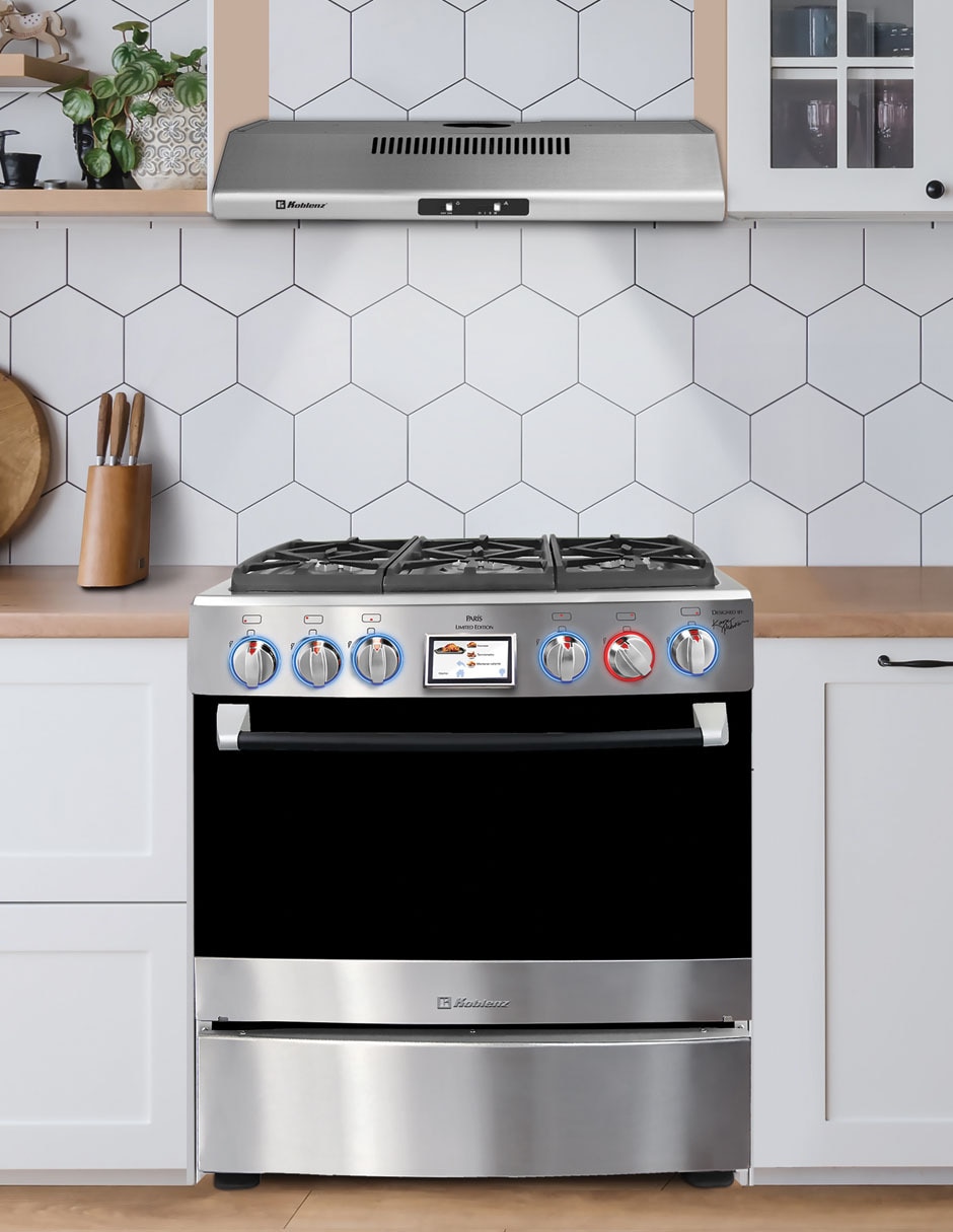 Estufa de piso a Gas natural/lp 76 cm KZ.COMBO.EST.AI.PARIS. de 6 quemadores 5
