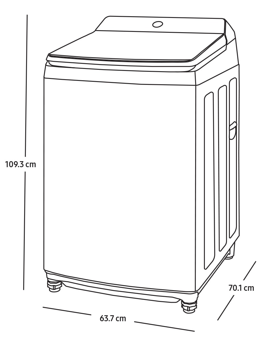 Lavadora 19 kg automática carga superior 
WA19CG6746BVAX 11