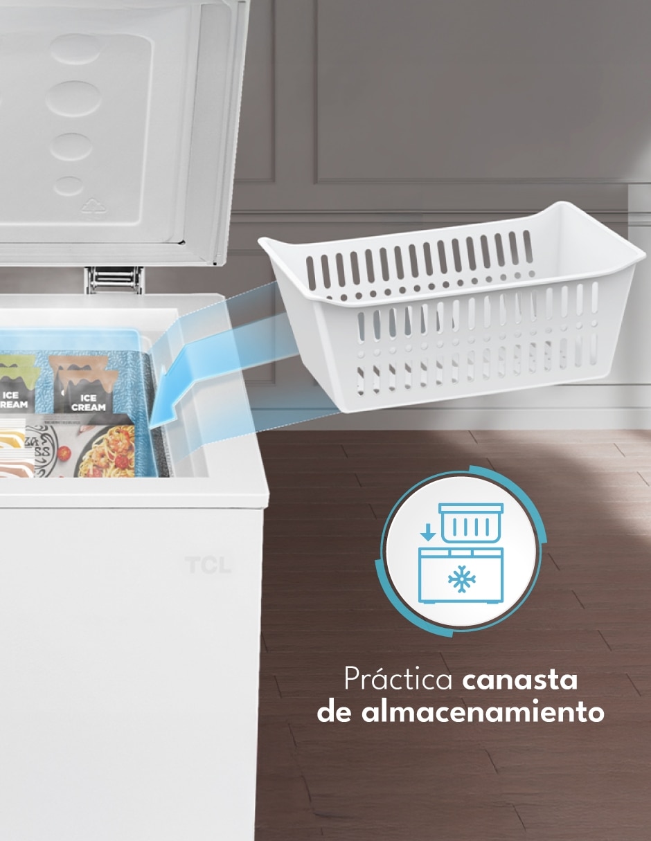 Congelador TCF07W deshielo manual con drenaje 7 pies cúbicos 3