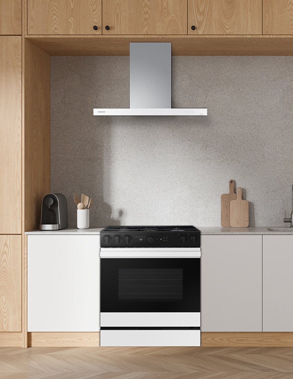 Combo estufa de piso a gas natural/lp 76.1 CM F-NSG85012NK36 de 5 quemadores + campana 3