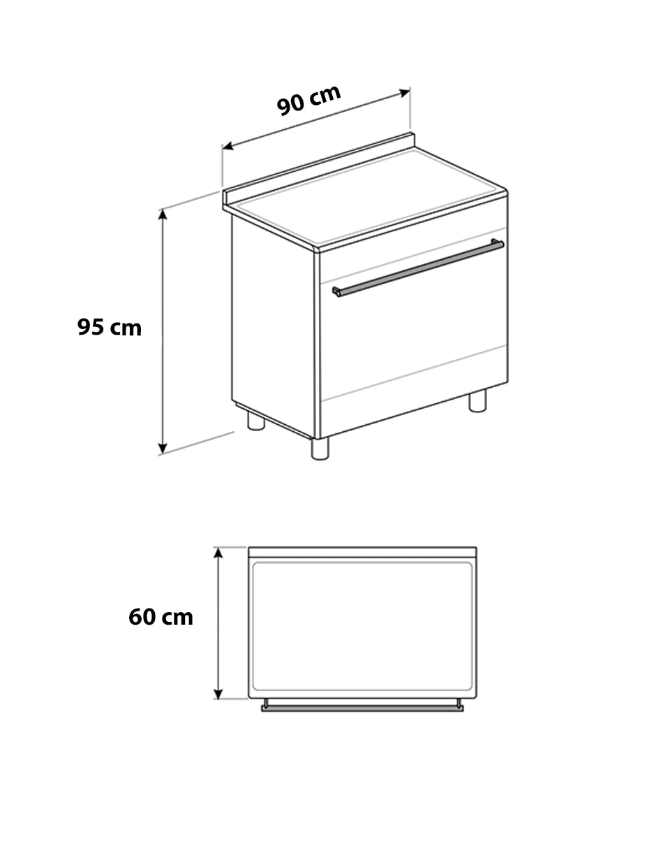 Estufa de piso a Gas natural/lp 90 cm SX91VJM2 de 5 quemadores 6