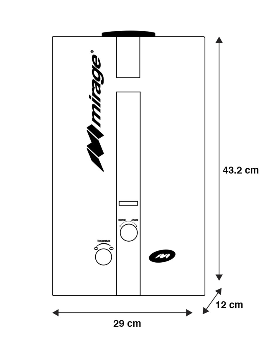 Calentador de paso MBF06EF 6 L gas natural 4
