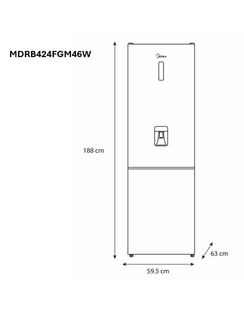 Refrigerador bottom mount 11 pies cúbicos no frost MDRB424FGM46W 6