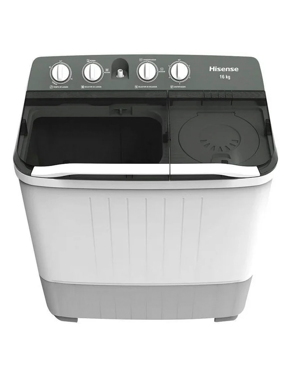 Lavadora doble tina 16 kg semiautomática carga superior wsa1603p 2