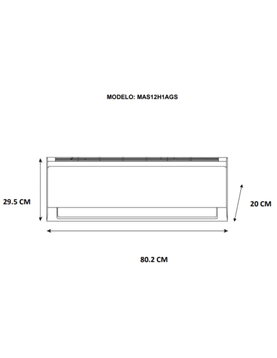 Aire acondicionado mini split frío y calor 12000 BTU MAS12H1AGS 110 V 5