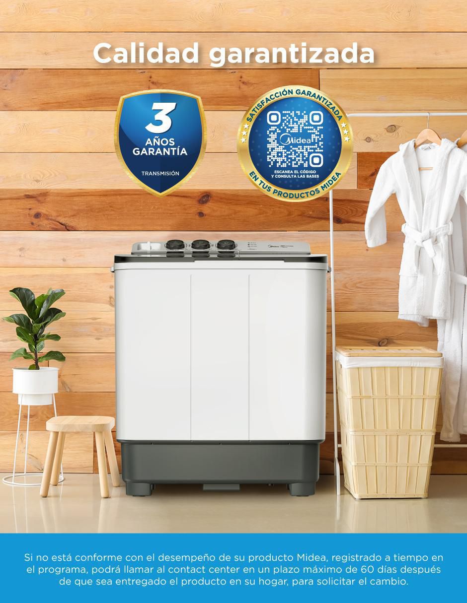 Lavadora doble tina 11 kg semiautomática carga superior mt100w110/wg-mx 9