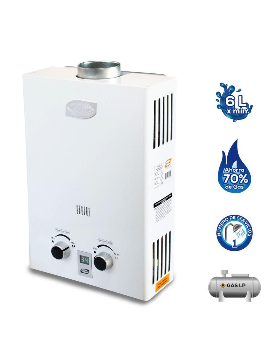 Calentador instantáneo CISS6L 6 L gas lp 3