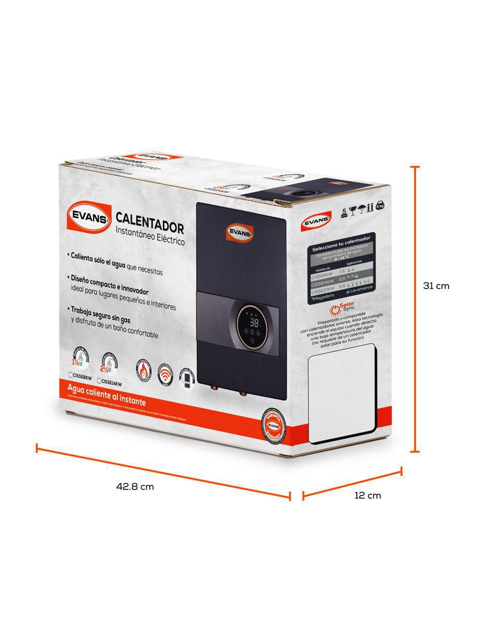 Calentador instantáneo CISSE14KW 14 L eléctrico 4