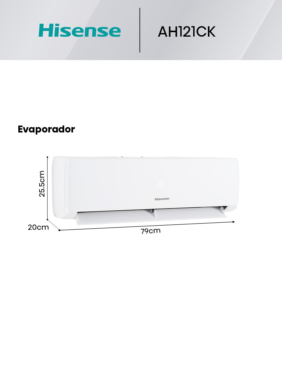 Aire acondicionado mini split frío y calor 12000 BTU HS.AA.12.110FC.AH121CK 115 V 4