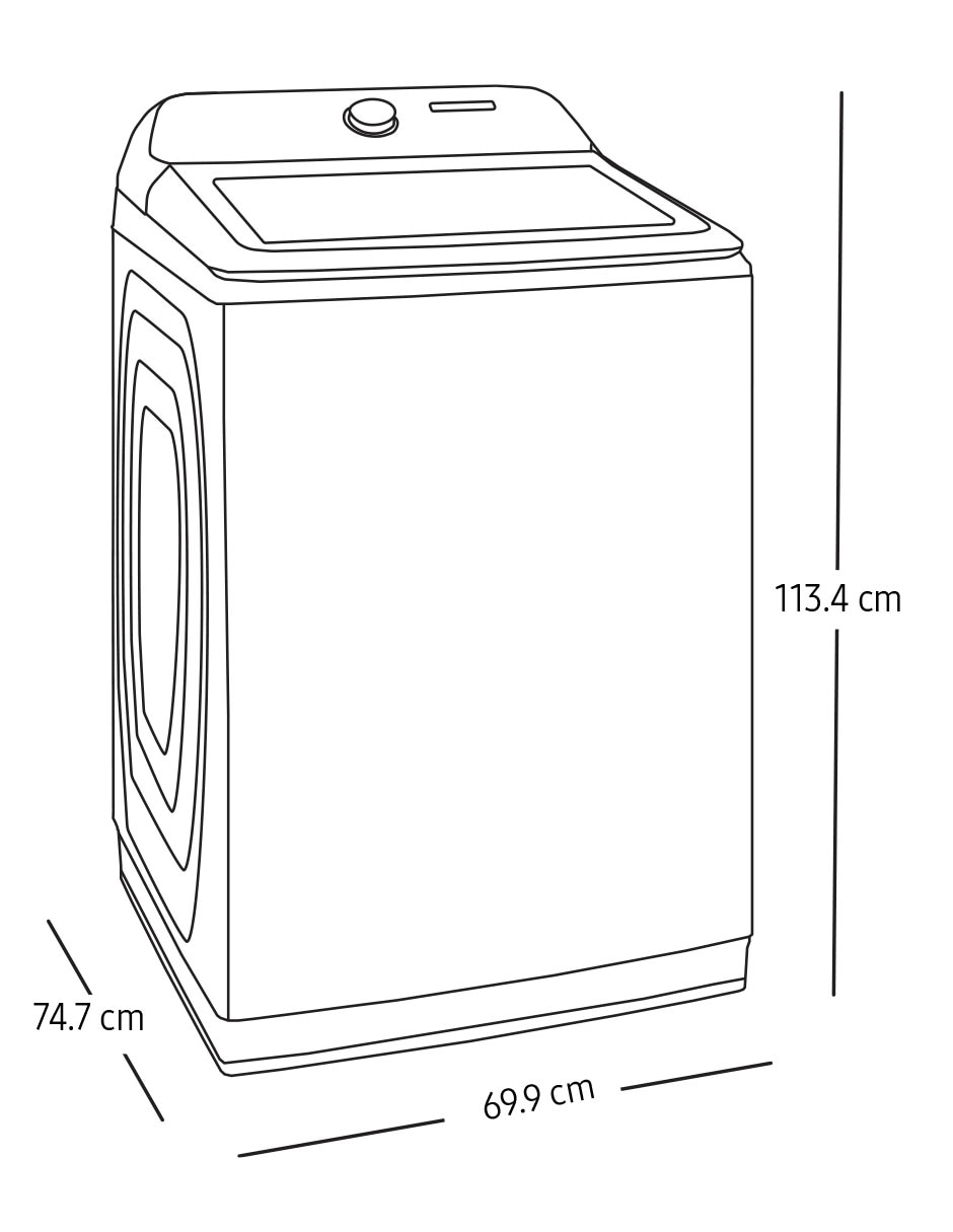 Lavadora 25 kg automática carga superior 
WA25DG5505AWAX 9