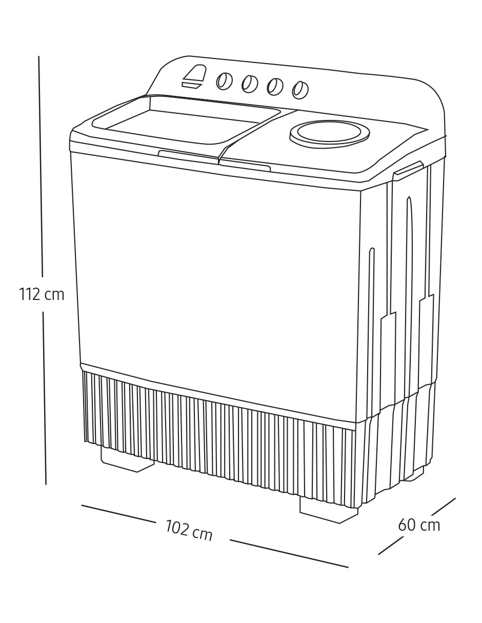 Lavadora doble tina 21 kg semiautomática carga superior wt21f6300lg/ax 10