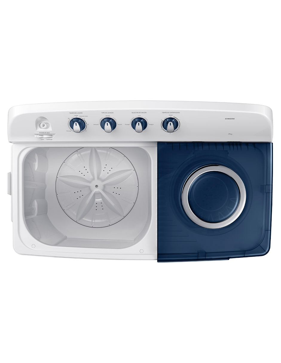 Lavadora doble tina 21 kg semiautomática carga superior wt21f6300lg/ax 7