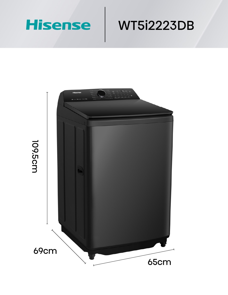 Lavadora 22 kg automática carga superior wt5i2223db 7