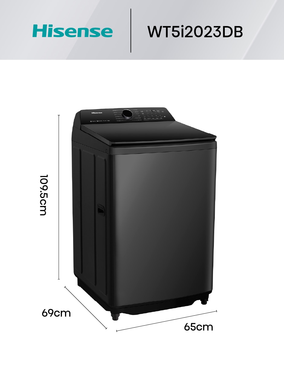 Lavadora 20 kg automática carga superior wt5i2023db 9